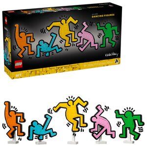 Keith Haring Lego Classic Dancing Figure in Yellow.